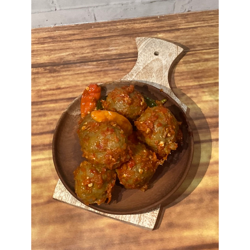 

Bakso pedas oseng Bakso mercon 150 gram (khusus JABODETABEK)