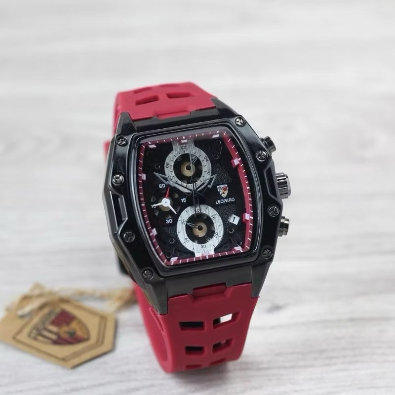 Jam Tangan Pria Leopard Crhono Aktif Original