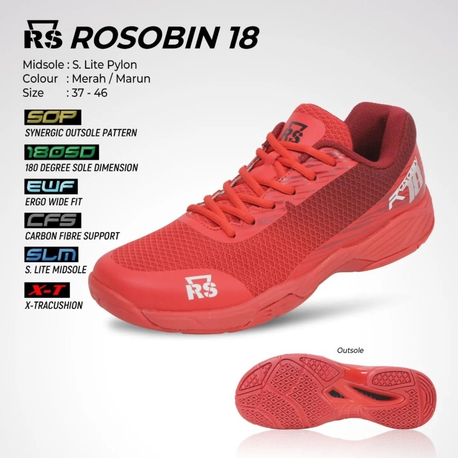 Sepatu Badminton RS ROSOBIN 18 ORIGINAL