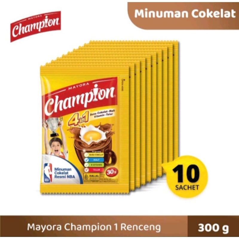 

Energen Champion Rasa Susu Cokelat 30gram 1 Renceng isi 10 Sachet