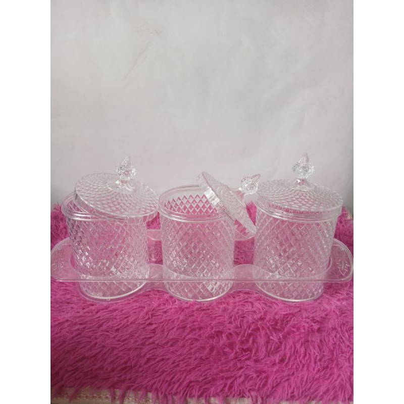 Toples Kristal drat /toples kue permen TUK 1138 akrilik