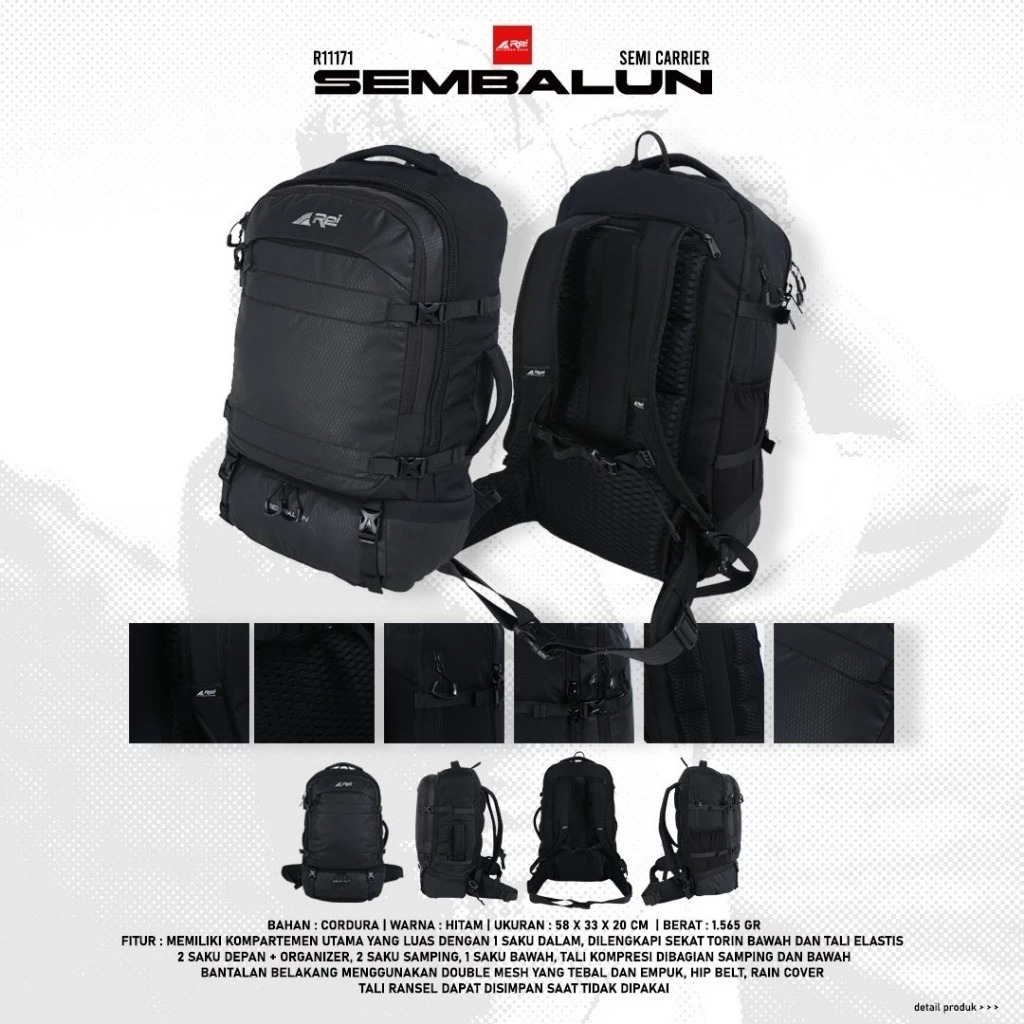 Tas / Ransel / Semi Carrier Sembalun 50L Arei Outdoorgear