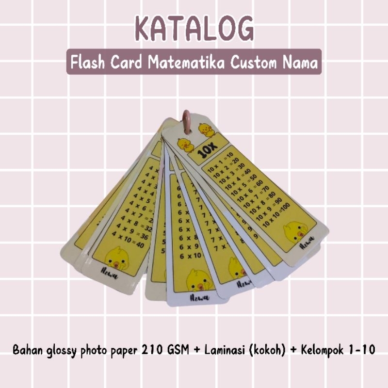 

Flash Card laminasi Glosy