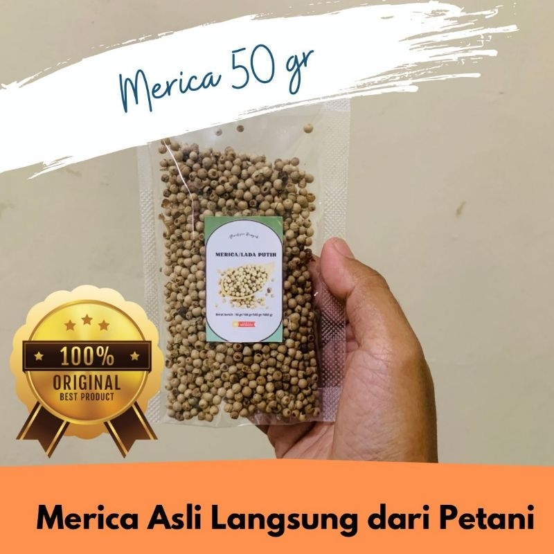 

merica butir atau lada putih rempah alami