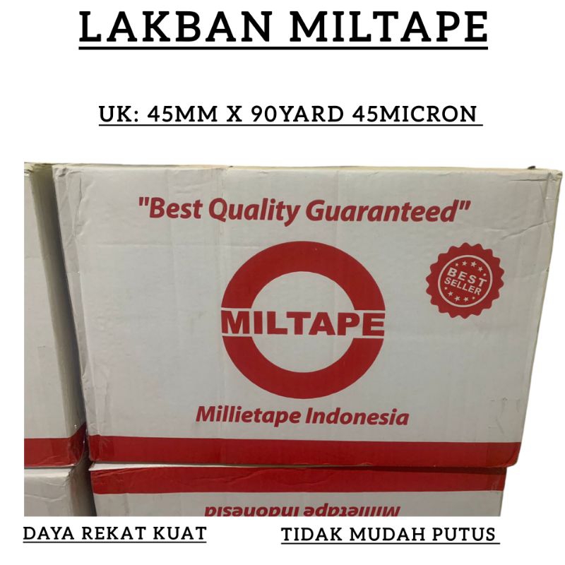

LAKBAN BENING -1DUS (72 ROLL) UKURAN 45MM X 90YARD 45MICRON •EDUKASI PACKINDO
