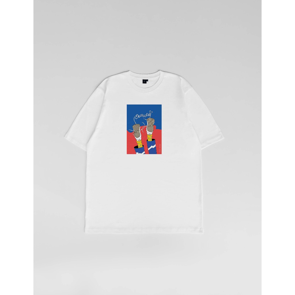 Kaos Relax fit Pria Exvecto Shoes Laces White