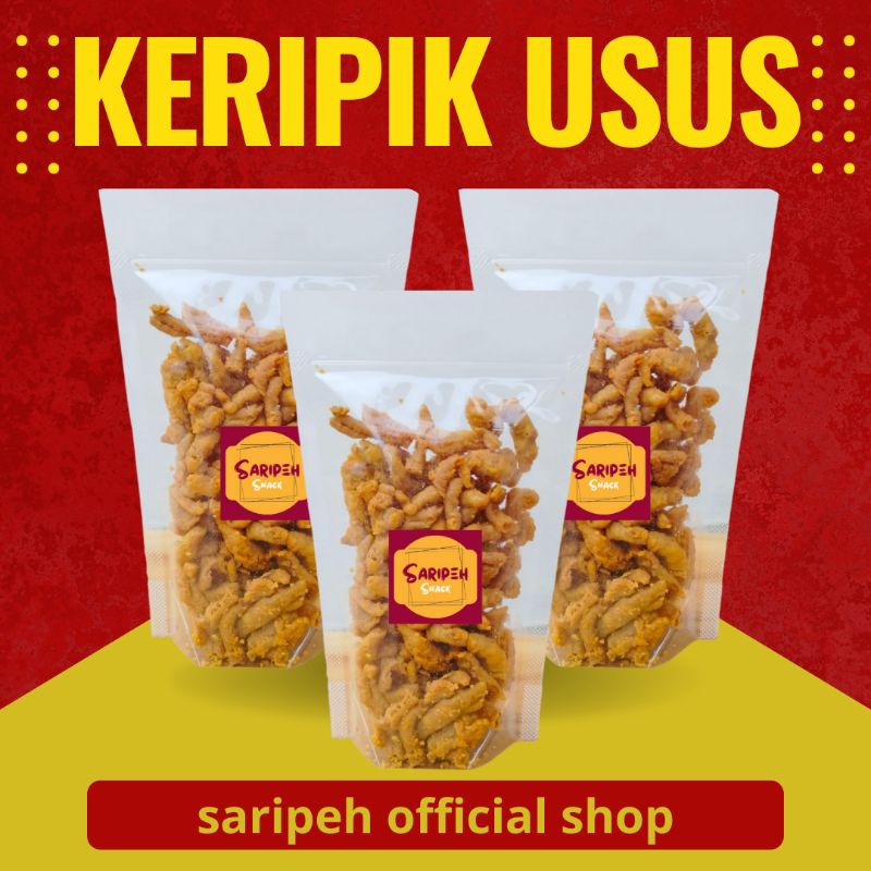 

KERIPIK USUS AYAM KRISPY 100 gram Original Pedas Daun Jeruk Kriuk saripeh snack