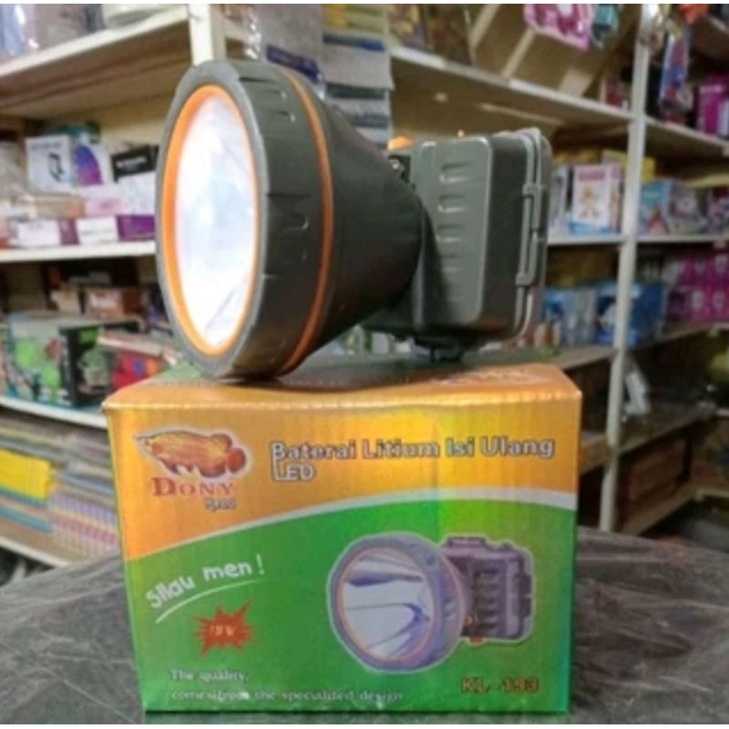 Senter Kepala DONY KL 193 Silau Man Bisa Ganti Copot Baterai ORIGINAL