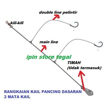 Rangkaian Kail Pancing Laut Dasaran Rumpon Sungai Muara