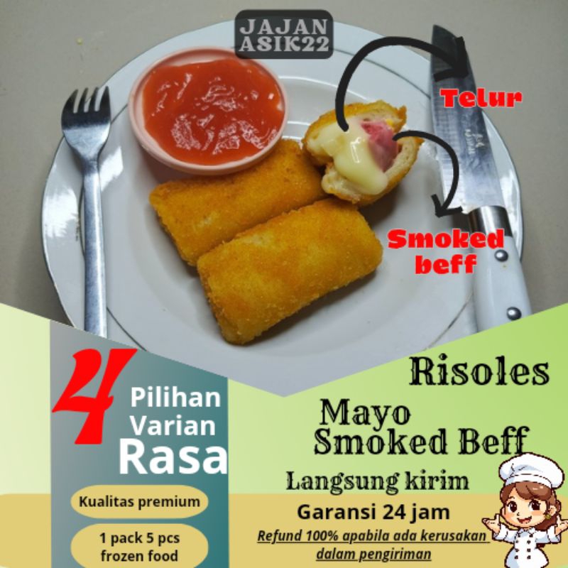 

Risol Mayo Frozen termurah Risoles Mayo Smoked Beff