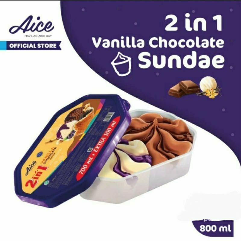 

ICE CREAM AICE SUNDEAS 800 Ml