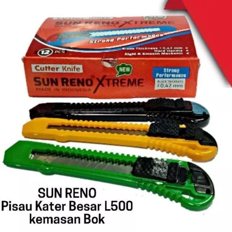 

Cutter Sun Reno L500 / Pisau cutter kemasan Box (12pcs)