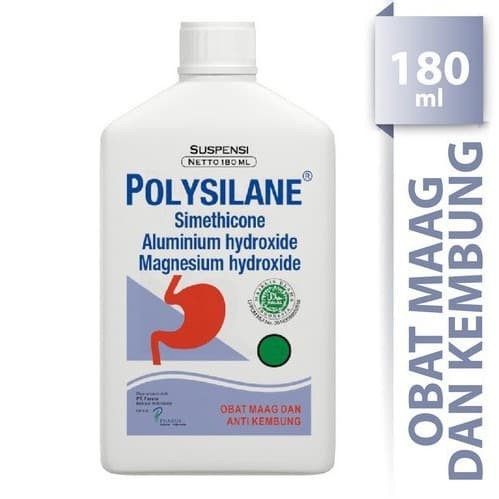 Polysilane Suspensi 180 ml / Obat Maag / Obat Kembung / Obat Maag Cair