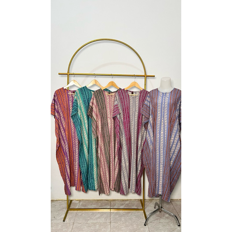 Afnan Daster Kalong Batik Cap Pekalongan Lowo Busui Resleting Depan Kelelawar Rayon Super All Size S