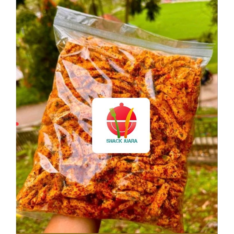 

Basreng Juara viral extra daun jeruk 1 KG