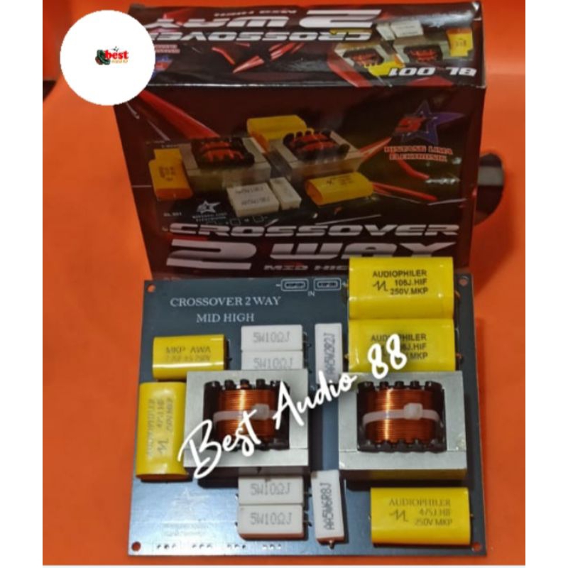 Crossover pasif 2 way middle tweter