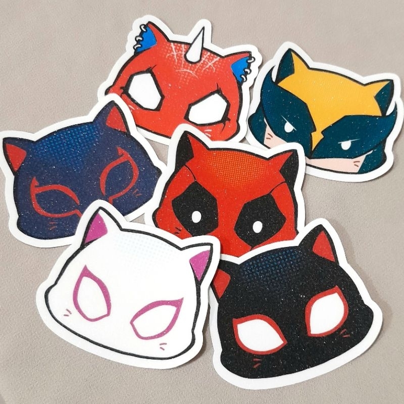

[MIN PEMBELIAN 10K] Stiker Glitter Spiderverse Deadpool Wolverine