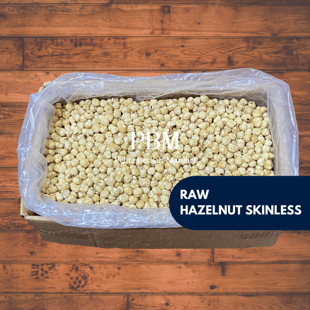 

Raw Hazelnut Skinless 1 Doz 10kg / Kacang Hazelnut Kupas Mentah 1 Doz 10kg