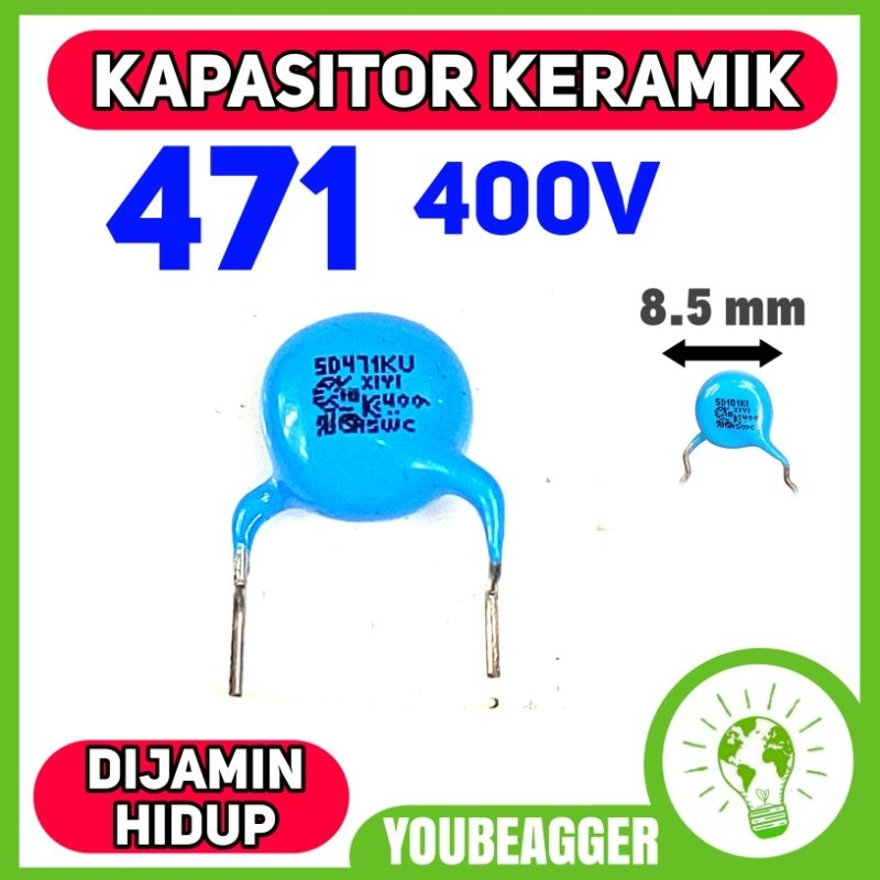 Kapasitor keramik 471 400v 4n7