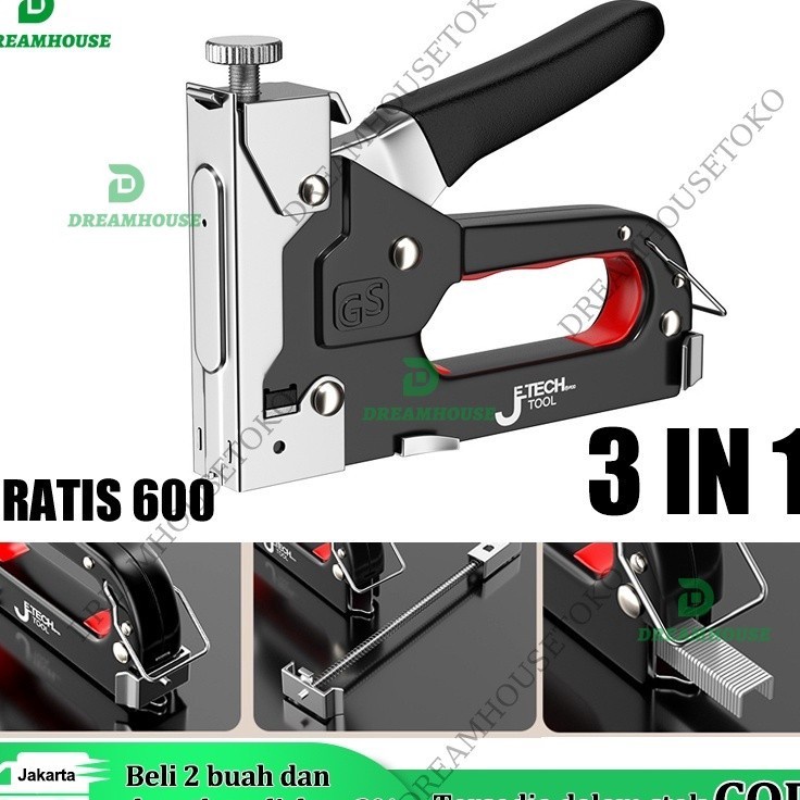 

Obral Terkini 3in1 Staples Stapler Staple Gun Paku 3 In 1 Pistol Kuku DIY Konstruksi Furnitur Konstruksi Pelapis Pelapis Pintu Tipe U Gratis 6 T Tipe Stapler Pistol Pertukangan Rumah Alat Alat Stapler Pertukangan