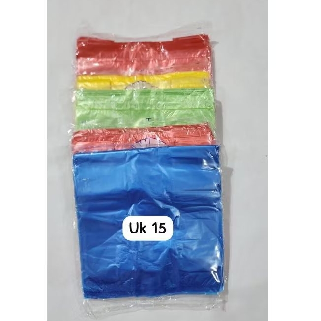KANTONG PLASTIK HD KECIL UK 15 DAN 24 1 PACK ISI 50LBR WARNA WARNI DAN BENING KRESEK KECIL ANEKA WAR