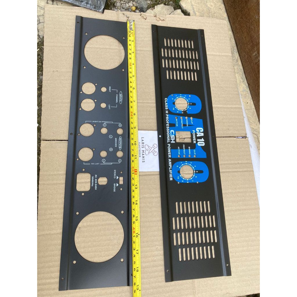 Panel Box Power CA10 ukuran 48 x 11 cm Hitam Plat Tebal