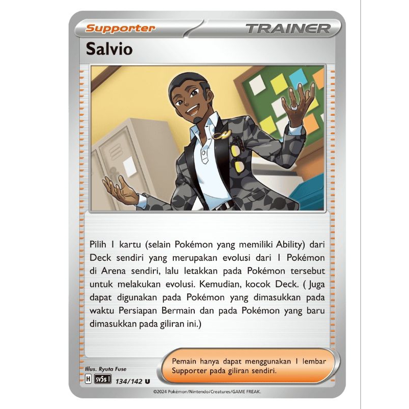 Salvio 134/142 U - Supporter - Pokemon TCG Indonesia