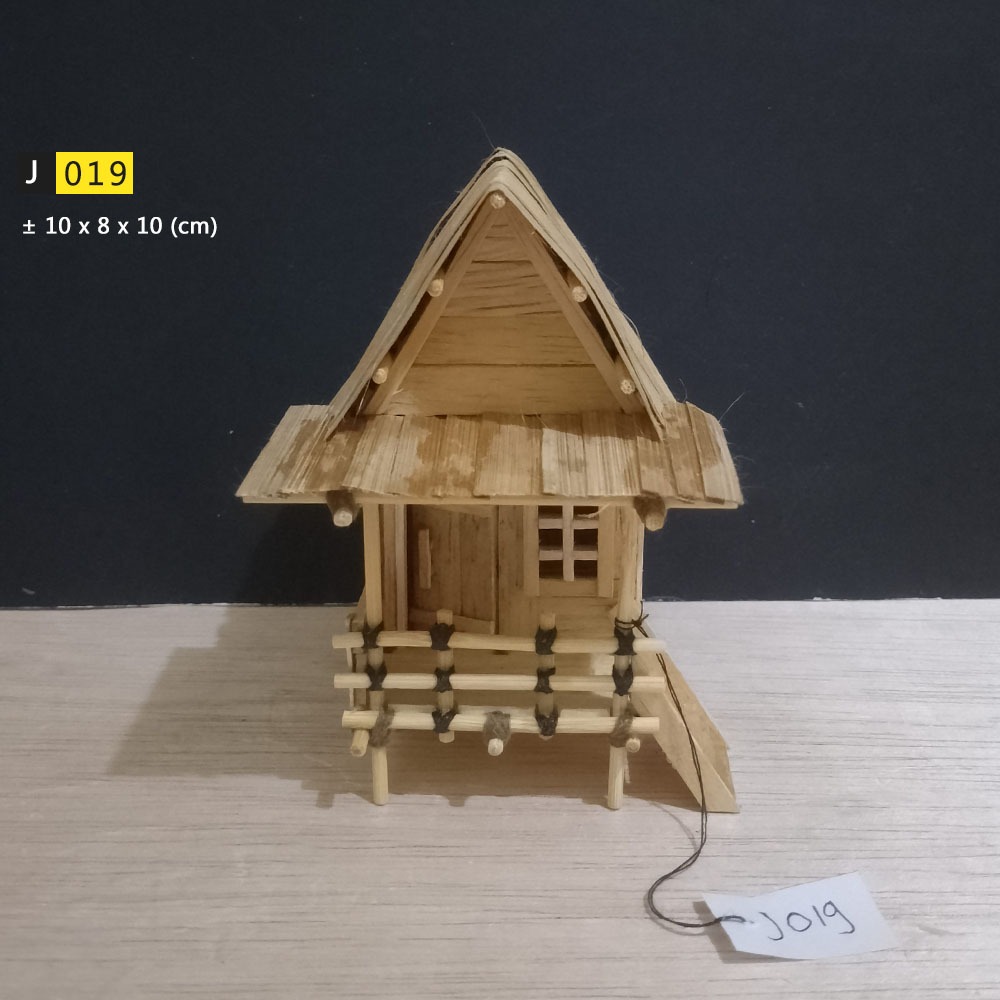 [ J019 ] Miniatur / Ornamen Rumah Kayu Bambu untuk aksesoris diorama / akuarium / aquascape