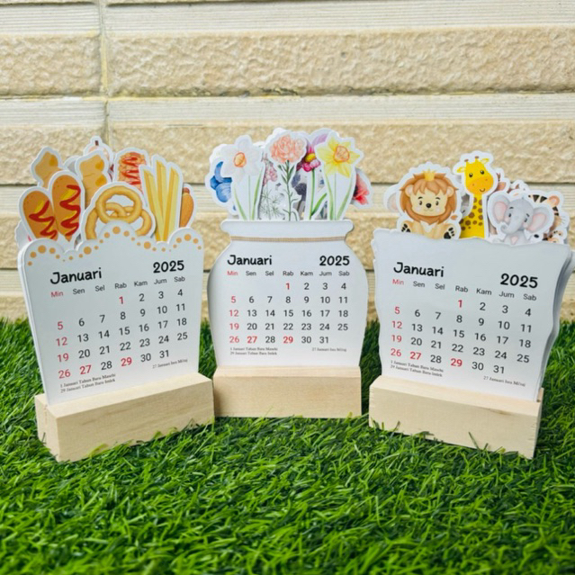 

Kalender Meja 3D Aesthetic 2025 dengan libur nasional