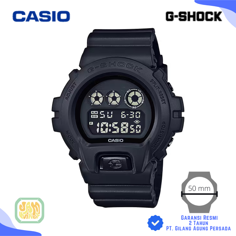 JAM TANGAN PRIA CASIO G-SHOCK DW-6900BB-1 ORIGINAL - GSHOCK DW6900BB HITAM