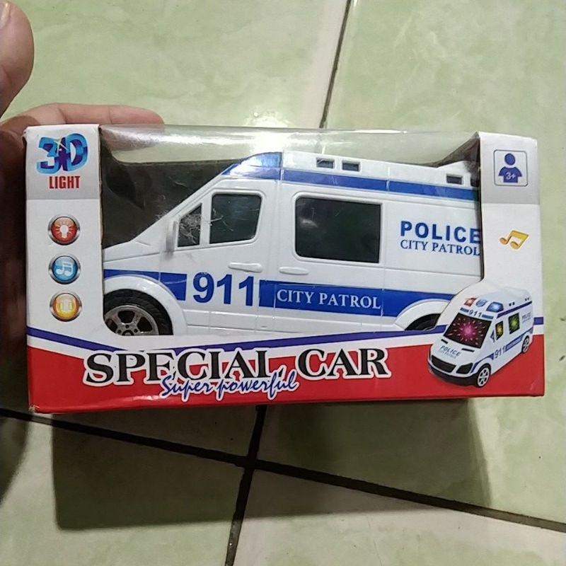 Sendy toys police car mobil polisi Special Car batere