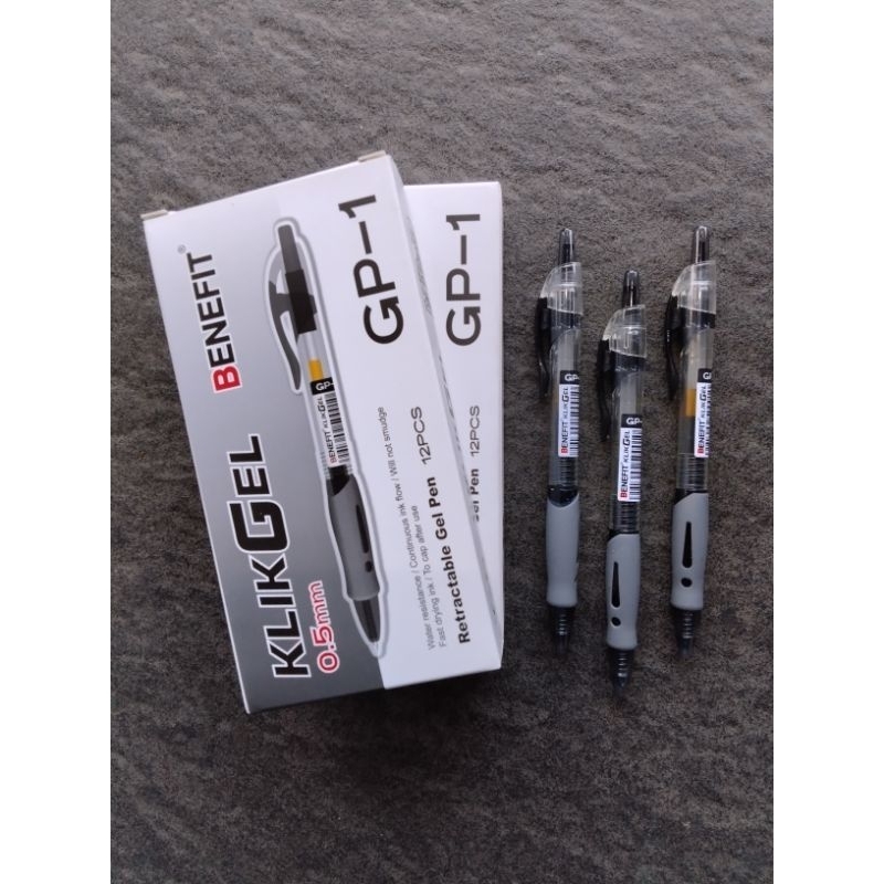 

Pulpen Gel Pen Benefit Klik Gel GP-1 ( 12 Pcs ) [ Original ]