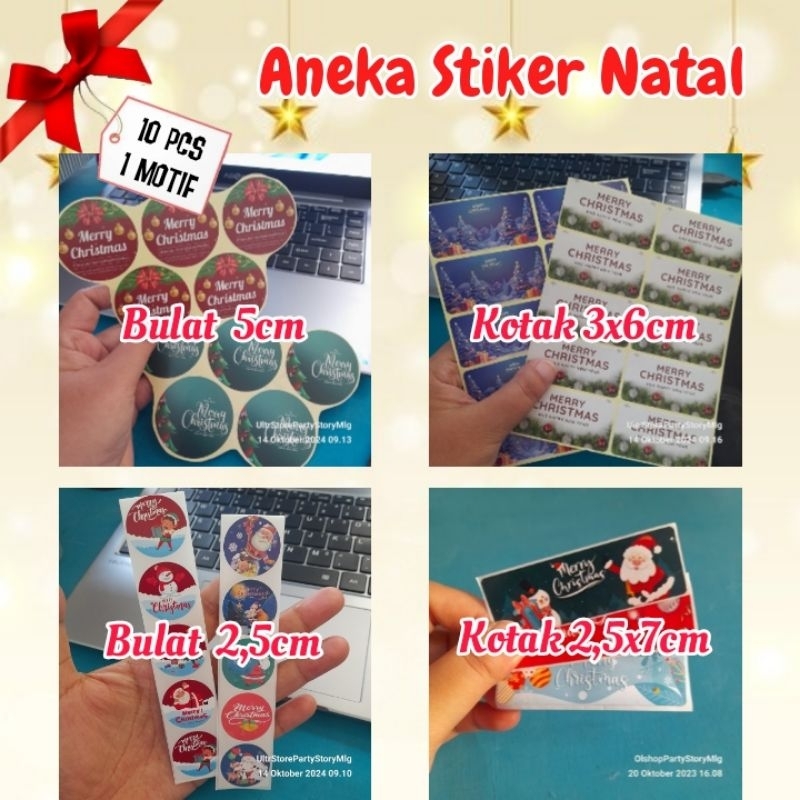 

10pcs Stiker Natal