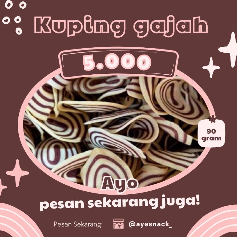 

Kuping gajah/Snack/jajan kiloan/serba 5000/makanan ringan/cemilan