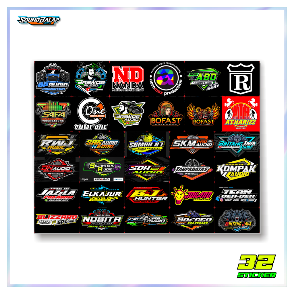 

STIKER SOUND SYSTEM VYNIL DOFF JERUK ANTI AIR - Isi 28/25/26/31/32 - Brewog Brengos k5 maximal HRJ Riswanda SOUND BALAP BLITAR