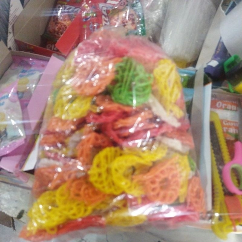 

krupuk mawar mentah warna warni 500gr