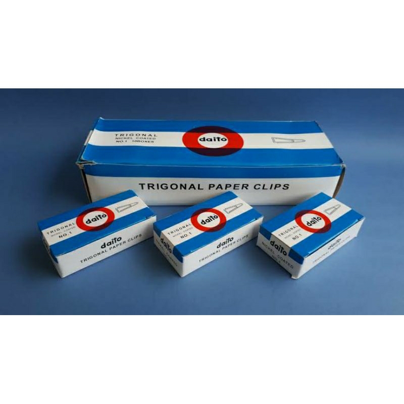 

Paper clip/ trigonal clip/ penjepit kertas DAITO no.1 dan no 3