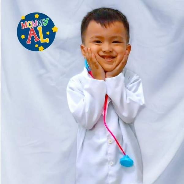 DISKON JAS DOKTER ANAK 1-5 TAHUN/JAS DOKTER ANAK MURAH/JAS DOKTER ANAK KECIL/BAJU PROFESI ANAK