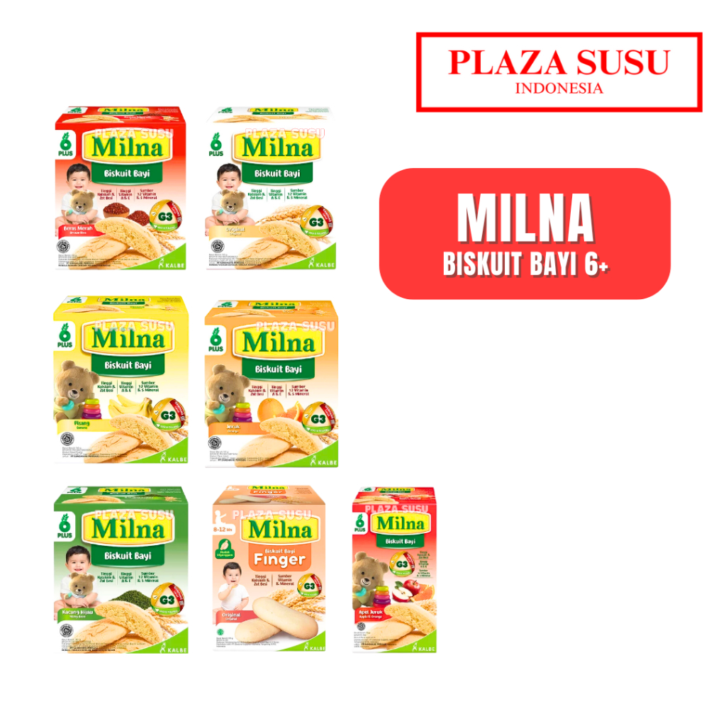 MILNA BISKUIT BAYI 6-12 BULAN MILNA FINGER BISCUIT 8+ CAMILAN MILNA ROTI KERING