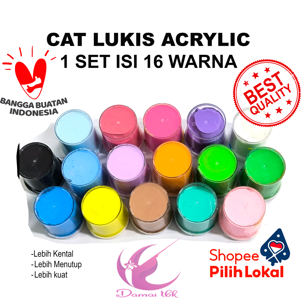 

Cat Lukis Acrilik 1Set 16 Warna