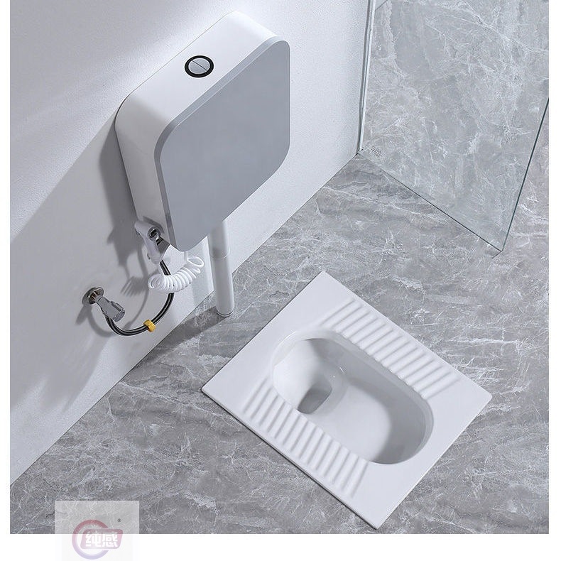 Closet | Kloset Jongkok Mr.Tao 1Set + Energy Saving Water Tank Wc Jongkok Bahan Keramik Warna Putih 