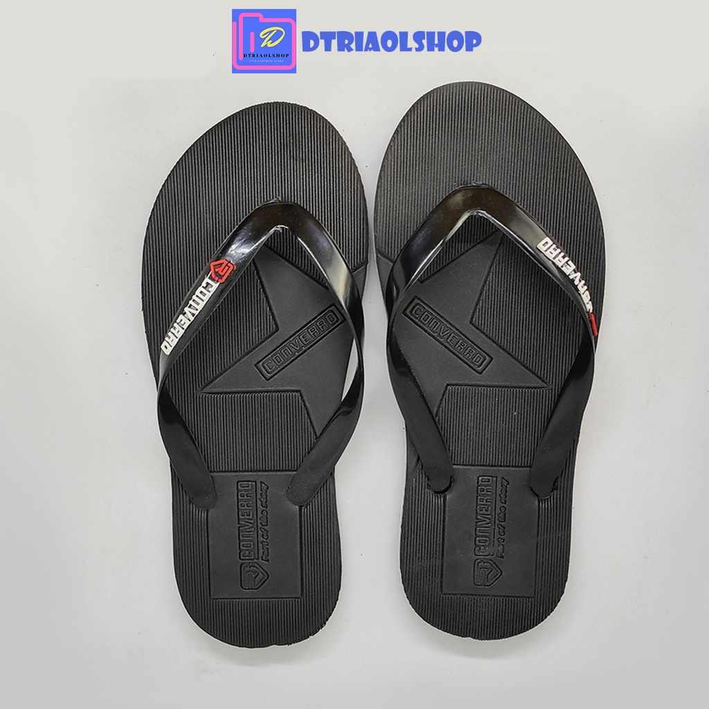 SALE SANDAL JEPIT CONVERSE STAR PRIA WANITA SENDAL JAPIT DISTRO SANTAI KARET HITAM