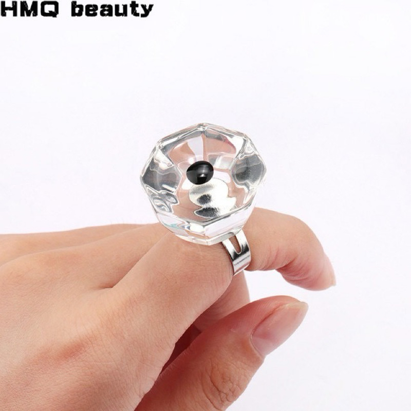 Cincin Palet Tempat Lem Glue Bulu Mata Model Batu Kristal untuk Eyelash Extension