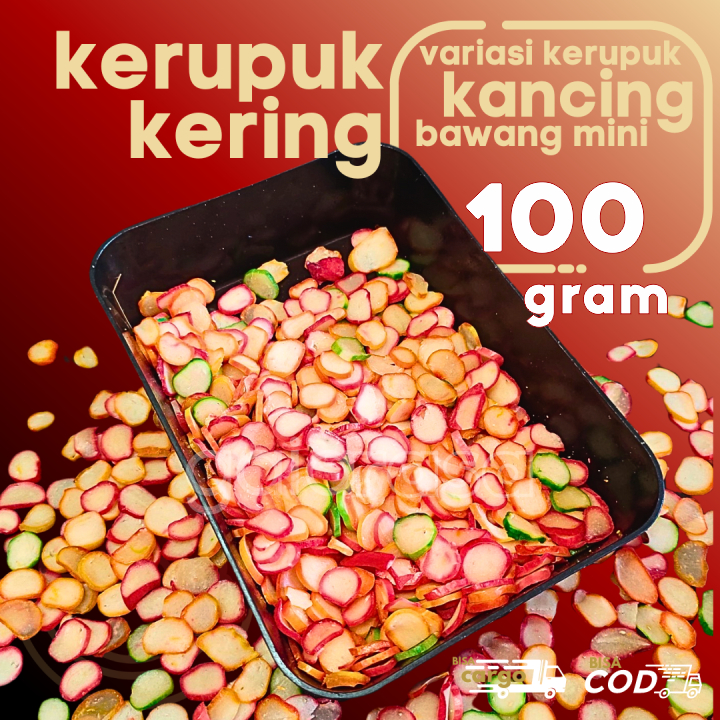 

Kerupuk Kancing BAWANG MINI isi 100g by GaiaRasa
