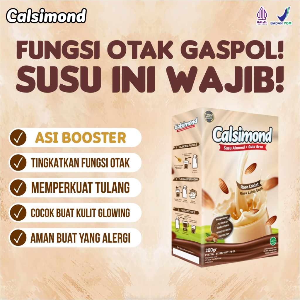 

Calsimond Susu Almond Menambah Energi Ibu Menyusui, Gratis Ongkir COD!