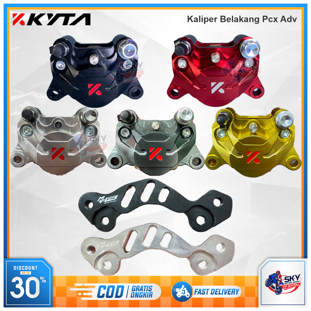 Kaliper Belakang KYTA KTC 2P Pcx Adv 150 160 Plus Bracket Original