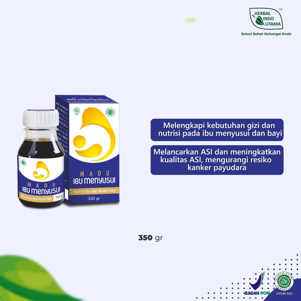 

Madu Ibu Menyusui Melancarkan ASI Herbal Indo Utama 350 gr