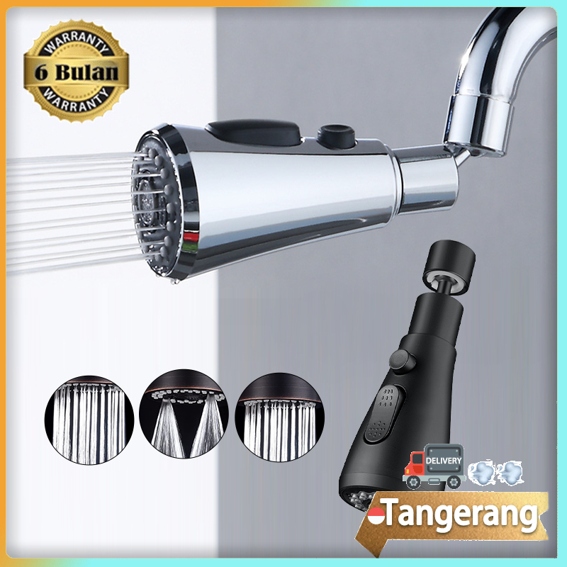 Kepala Saringan Kran Sink Tarik 3in1 Kepala Kran Sink Dapur Mini Shower Keran Air