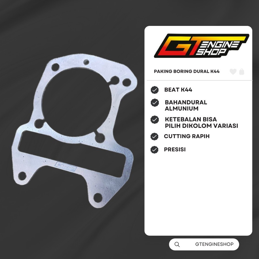 PAKING BORING BEAT K44 PAKING BLOK BEAT FI K44 BAHAN DURAL PAKING BLOK BEAT FI  PAKING BLOK BEAT K44