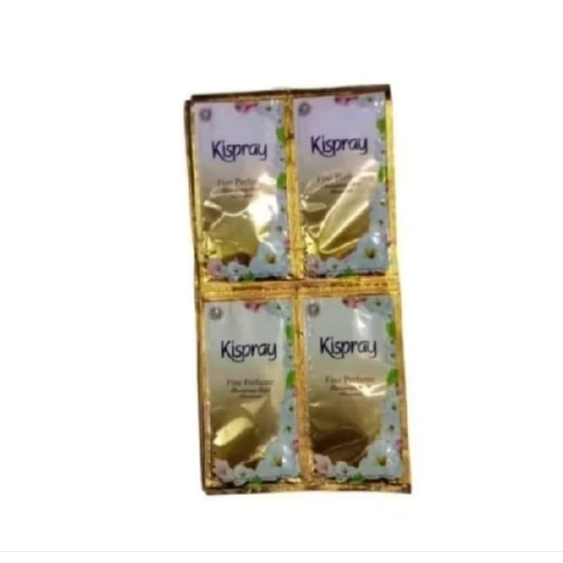 Kispray Sachet Gold 1 renceng isi 12 sachet